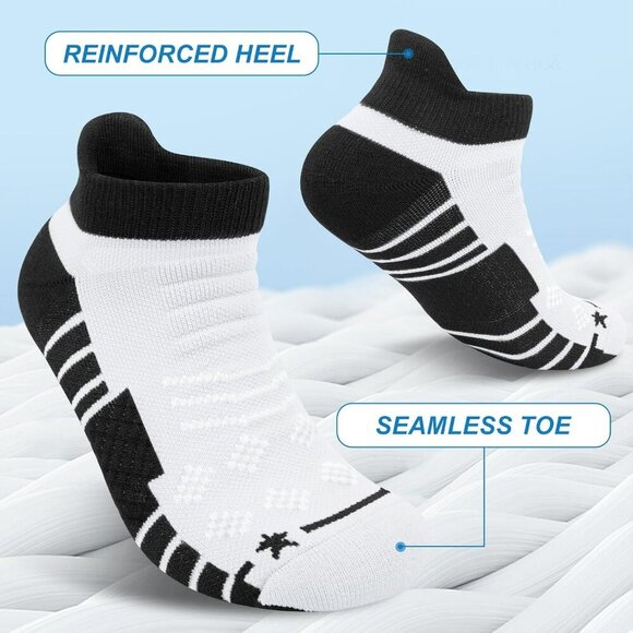 Womens Athletic Socks Low Cut Gym Workout Sports Ankle Socks Cushioned Running S - Picture 4 of 6